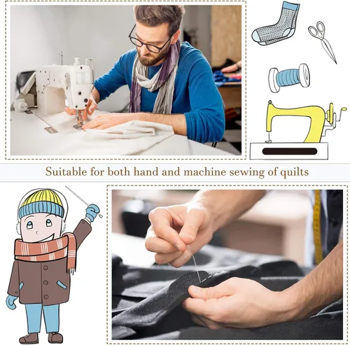 Miniatura 4 de Tatuo Edredón de algodón natural ligero de bateo, cálido y suave, para todas las estaciones, para colchas, manualidades