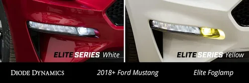 Miniatura 9 de Diode Dynamics Elite Series - Lámpara antiniebla combinada compatible con Ford Mustang 2018-2023 (USDM), blanco frío (juego)