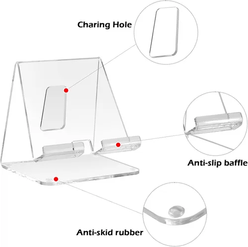 Miniatura 2 de Kamehame Soporte acrílico para tableta de escritorio, soporte transparente para iPad y Galaxy Tab (4-13 pulgadas)