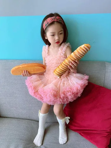 Miniatura 7 de Super Fairy Baby Girl's Tutus Dress Toddler Lace Tulle Ballet Skirt Birthday Party Dress Up