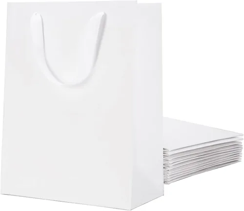 Miniatura 8 de 12 bolsas de regalo grandes de 10 x 5 x 13 pulgadas, bolsas de regalo grandes de color negro mate con asas para todas las ocasiones