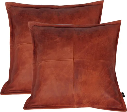 LL LEATHER LOVERS Funda de almohada de piel de cordero – Funda de cojín para sofá, fundas decorativas para sala de estar y dormitorio, 18 x 18