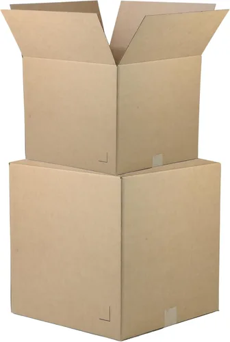 The Boxery Cajas de envío de cartón corrugado marrón/Kraft de 3"x3"x3" paquete de 100 | Para correo, embalaje, mudanza y almacenamiento para