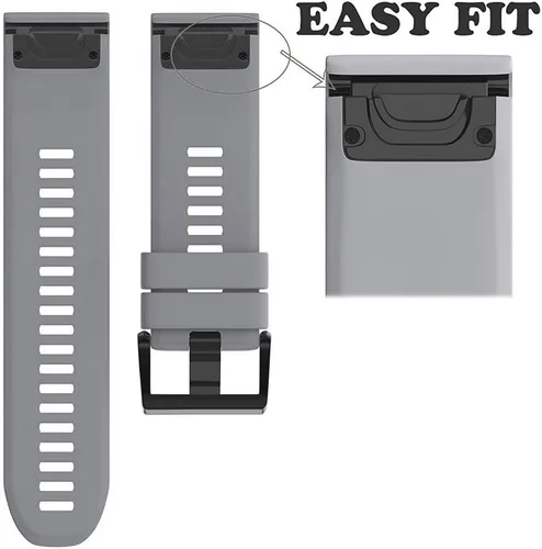 Miniatura 2 de NotoCity Correa Compatible para Reloj Fenix 5X de 26mm de Ancho de Silicona Suave para Fenix 8 51mm/Fenix 6X/Fenix 7X/Fenix 5X Plus/Fenix 6X Gris