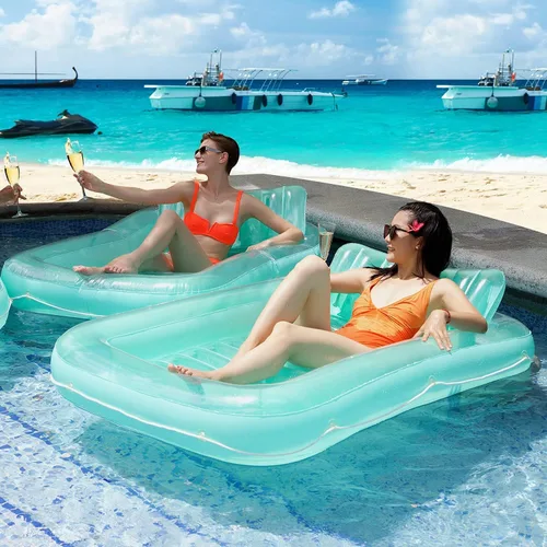 Miniatura 6 de Float Joy Tanning Pool Floats Adult Inflatable Tanning Bed for Backyard Lake Floats Tanning Pool Lounger Sunbathing Pool Flotador de piscina