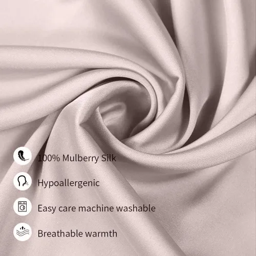 Miniatura 2 de Jocoku Juego de 2 fundas de almohada 100% seda de morera para cabello y piel, súper suaves y transpirables, tamaño estándar de seda natural Gris