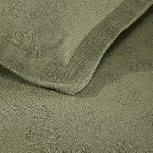 Miniatura 7 de Superior colcha de una plaza de jacquard y matelasse 100 % algodón de alta calidad, turquesa, individual Salvia