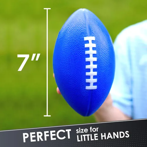 Miniatura 5 de LMC Products Paquete de 4 pelotas de fútbol para niños, 7.25 pulgadas, fútbol suave y pequeño, mini pelota colorida para niños, incluye verde