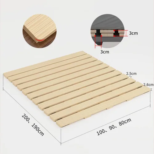 Miniatura 9 de Tabla de cama plegable, Tatami Bedstead de madera maciza a prueba de humedad, marco de tablón plegable y transpirable (tamaño : 23.6 x 74.8 in)
