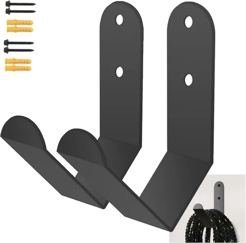 Miniatura 8 de Yuleimy Gancho de almacenamiento de cuerda de batalla, soporte de pared resistente para cuerdas de entrenamiento, soporte de acero grande