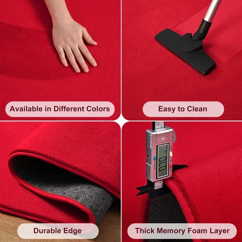 Miniatura 24 de Amearea Alfombras modernas para dormitorio, sala de estar, alfombra de espuma viscoelástica gruesa de 4 x 6 pies, alfombra de espuma viscoelástica