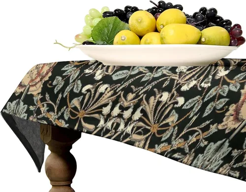 Miniatura 214 de Mantel Floral Retro de Pájaros, Diseño Original Bohemio William Morris Estampado Cubierta de Mesa para Hogar Picnic Fiesta Comedor Cocina William