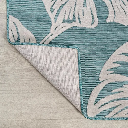 Miniatura 7 de Eyely CWH100C-28 Hawaii Tobago - Alfombra de pasillo de dos tonos con hoja de Monstera para interiores y exteriores, bohemia; moderna, dormitorio