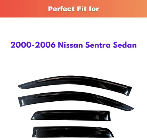 Miniatura 48 de KPY Visor de ventana compatible con Kia Soul 2009-2013, Protector contra lluvia de 4 unidades, deflectores de ventilación de ventana lateral