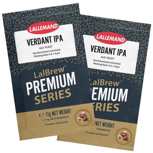LalBrew Verdant IPA Brewing Levadura (paquete de 2) - Hacer cerveza en casa - 0.39 oz Sachets - Saccharomyces cerevisiae - Vendido por CAPYBARA