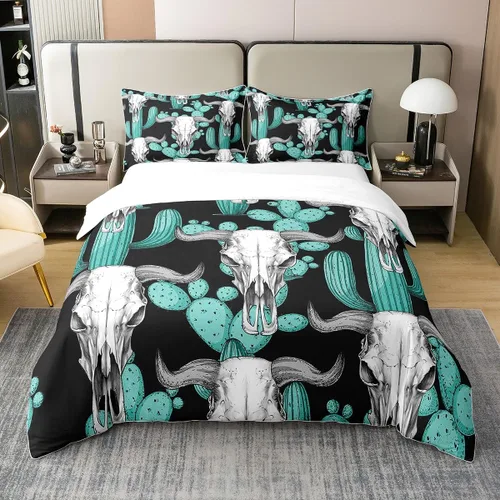 Miniatura 8 de Juego de ropa de cama 100% algodón exótico con funda de edredón individual, diseño tribal, suroeste americano, étnico, bohemio, abstracto