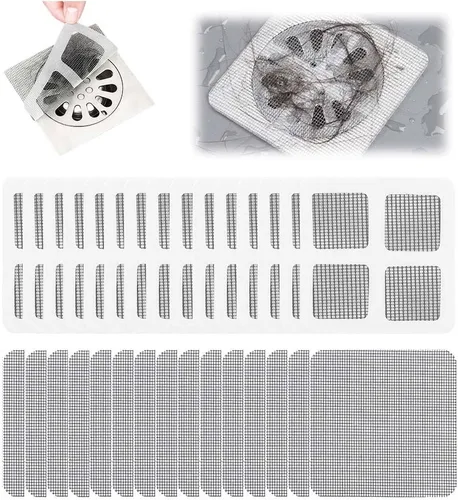 Miniatura 11 de 2026 Nuevo Atrapapelos Desechable para Drenaje de Ducha - Protector Cuadrado para Drenaje de Piso de Baño (10 unidades)