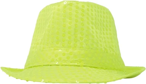 Miniatura 2 de FIESTAS GUIRCA GORRO GANGSTER LENTEJUELAS AMARILLO NEÓN