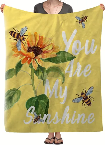 Miniatura 9 de Manta de dinosaurio y girasol, manta de franela de forro polar de 40 x 50 pulgadas, suave, cálida y ligera, mantas para sofá, cama, sofá de viaje