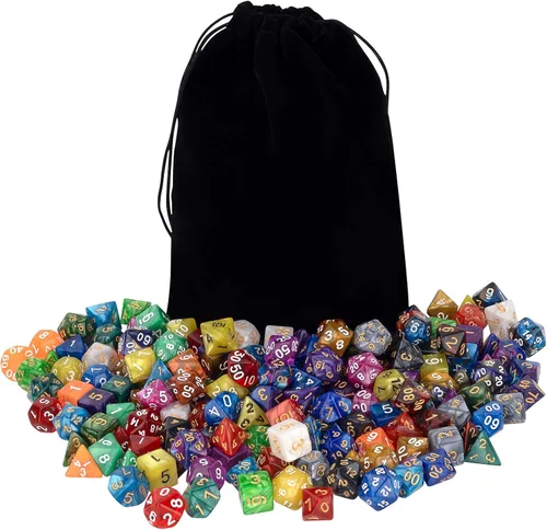 Miniatura 7 de DND - Juego de dados de poliedro de doble color para Dungeons and Dragons D&D RPG MTG Juegos de mesa D4 D6 D8 D10 D% D12 D20 25 colores con 1 bolsa