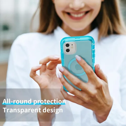 Miniatura 7 de Follaroma Funda para iPhone 11, Compatible con MagSafe, Fundas de Teléfono de Protección Resistente a Prueba de Golpes de Servicio Pesado