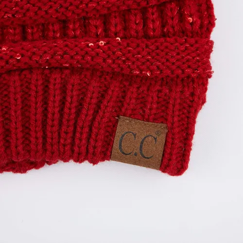 Miniatura 349 de C.C Trendy Warm Chunky Soft Stretch Cable Knit Beanie