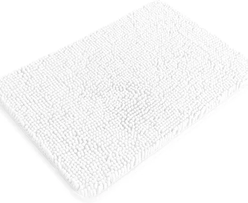 Miniatura 451 de Alfombra de baño pequeña de 12 x 18 pulgadas, lavable y absorbente, antideslizante, alfombra de baño de felpilla gruesa y suave para baño, ducha