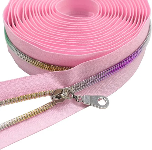 Miniatura 31 de YaHoGa #5 Cremalleras metálicas de nailon color latón antiguo de The Yard Bulk Cinta beige de 10 yardas con 25 unidades de tiradores para costura