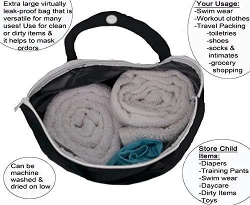 Miniatura 6 de MOM & BAB Bolsas húmedas para pañales de tela para bebé, trajes de baño y toallas, viajes, bolsa húmeda y seca para bolsa de pañales, piezas