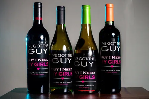 Miniatura 3 de 12 etiquetas autoadhesivas fáciles de usar para botellas de vino/cerveza de boda