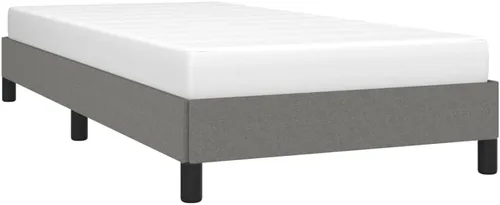 Miniatura 4 de Marco de cama gris oscuro con patas negras, 39.4 x 79.9 pulgadas, tela individual XL, peso: 41.226 libras