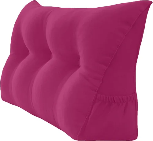 Miniatura 52 de Peachwell Almohada triangular de lectura para reposo en cama, cojín reforzador grande para cabecero, respaldo, almohada de cuña con funda extraíble