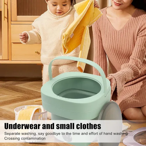 Miniatura 2 de Lavadora portátil, mini lavadora plegable de 6.5 litros, drenaje automático, lavadora compacta para ropa de bebé, ropa interior, calcetines