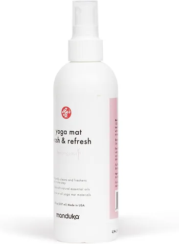 Manduka Limpiador y Refrescante para Esterilla de Yoga – Aerosol de limpieza de esterilla de yoga de aceite esencial 100% natural, limpiador de