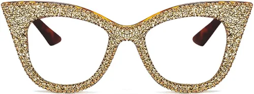 Gafas de lectura con diseño de ojo de gato, con diamantes de imitación brillantes, montura de diamante negro, lentes para lector de luz azul