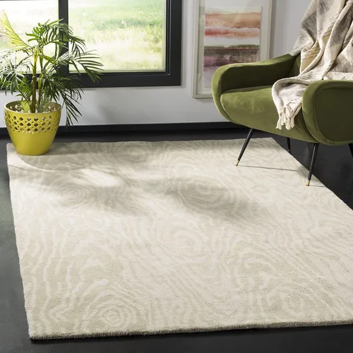 Miniatura 8 de MARTHA STEWART x SAFAVIEH MSR4534D - Alfombra de lana sintética hecha a mano de 9 x 12 pies, color gris niebla Gris (Grey Mist)