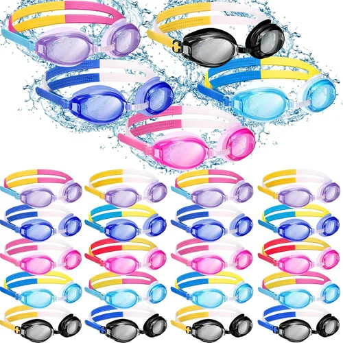Miniatura 8 de Macarrie 30 gafas de natación para niños a granel, regalos para niños y niñas, para piscina, surf, buceo