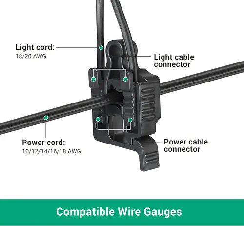 Miniatura 7 de EDISHINE Paquete de 6 conectores de cable de bajo voltaje, conectores de cable de iluminación de paisaje, impermeables, para iluminación