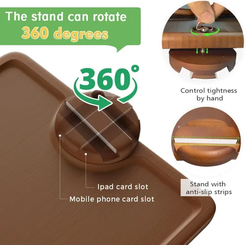 Miniatura 2 de Smatdecis Bandeja de brazo para sofá, mesa de clip para brazos, mesa de bandeja para reposabrazos adecuada para bebidas caseras, comida rápida, Negro