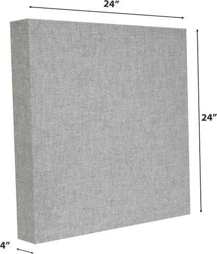 Miniatura 3 de Bass Trap - Panel de pared acústico para estudio con absorción de sonido de bajo rango, 24 x 24 x 4 pulgadas (gris mezclar)