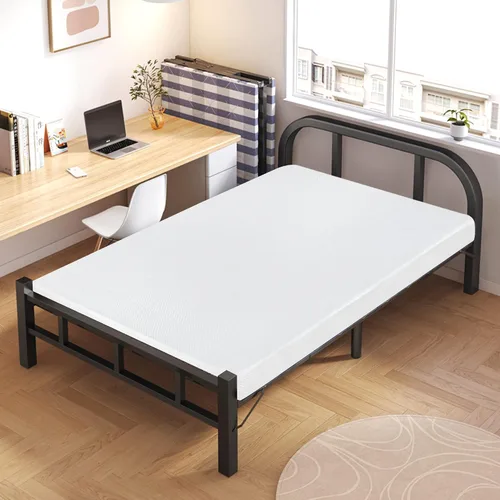 BestMassage | Colchón individual de 5 pulgadas | Espuma viscoelástica con gel | Sensación mediana firme | Blanco | Cama en una caja, certificado