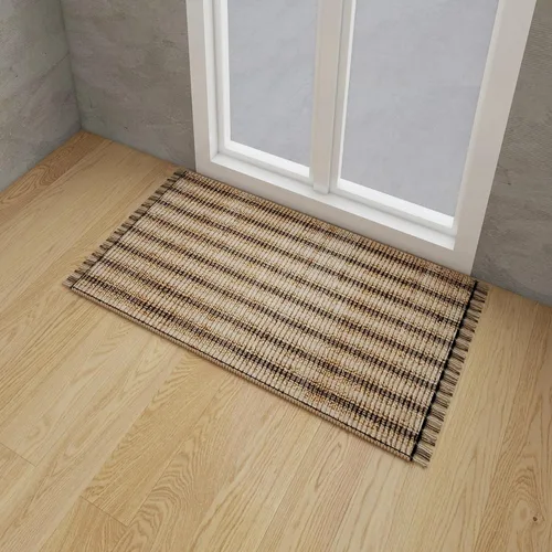Miniatura 30 de Eco Crave Alfombra de pasillo de yute de 2,6 x 8 pies – Alfombra de diseño geométrico 100% natural de yute trenzada a mano, alfombra de acento