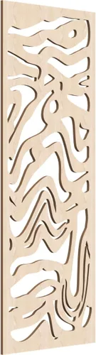 Miniatura 100 de 9 3/8"W x 24 3/8"H x 1/4"T Northfield Decorativos Paneles de Pared de Madera Calado, Abedul