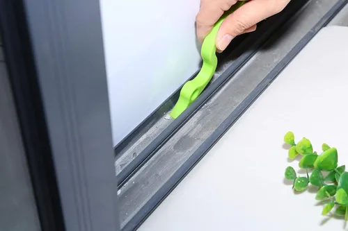 Miniatura 3 de Juego de 2 cepillos para limpiar el marco de la ventana, Rienar-148, Verde Rojo