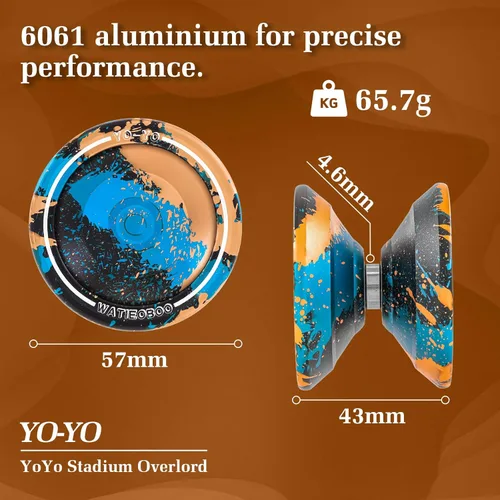 Miniatura 2 de Yoyo Yoyos Responsivos para Principiantes, Yo Yo Profesional No Responsivo para Adultos Pro Yoyo de Metal para Trucos con Kit de Rodamientos, 10