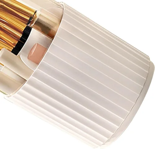 Miniatura 5 de Organizador de cosméticos de plástico para brochas de maquillaje, caja de almacenamiento giratoria para maquillaje, organizador de maquillaje
