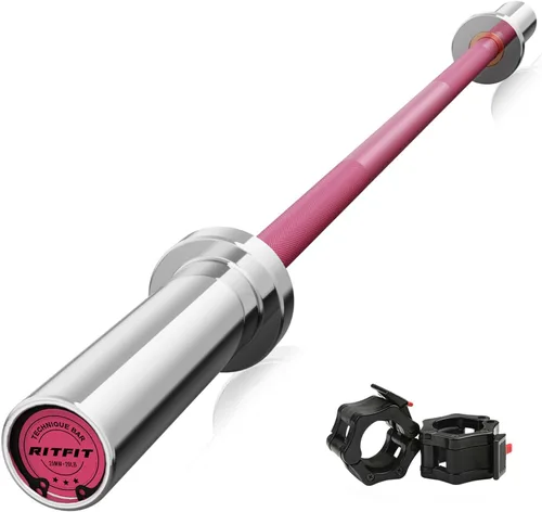 Miniatura 16 de RITFIT Olympic Barbell 4ft/6ft - 2 Inch Weight Bar for Strength Training, Weightlifting, Squat, Deadlift, Bench Press, Curl, Overhead Press