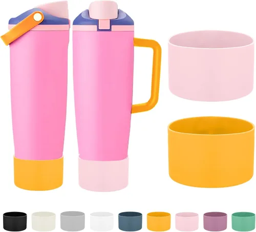 Miniatura 22 de Mity rain 2 piezas de botas protectoras de silicona para botellas y vasos FreeSip Sway de Owala de 30 oz y 40 oz - Accesorios para owala, mejora