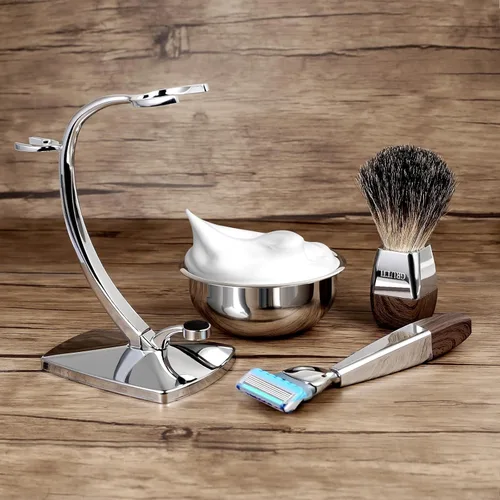 Miniatura 3 de GRUTTI Kit de afeitado para Gillette Fusion 5 - Tazón magnético, soporte y cepillo sintético, compatible con cuchillas de repuesto Fusion5