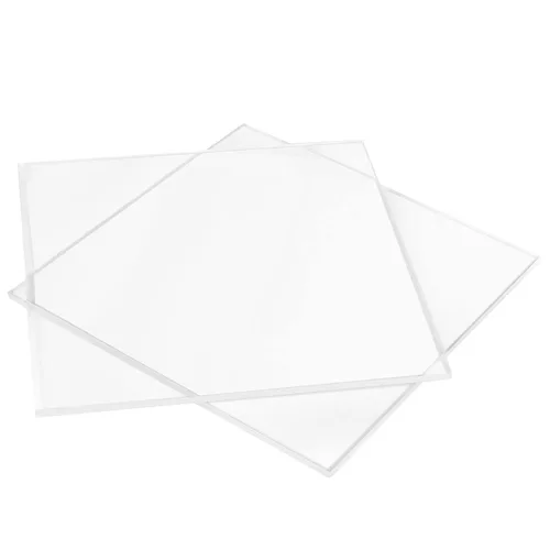 Miniatura 3 de Paquete de 4 hojas acrílicas transparentes cuadradas de 12 x 12 x 1/4 pulgadas, tablero acrílico de plexiglás transparente, tablero de vidrio